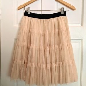 🍑 Peach-Cream Tutu Skirt